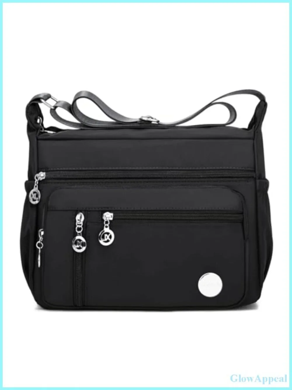 Waterproof Nylon Crossbody Tote Bag with Adjustable Strap